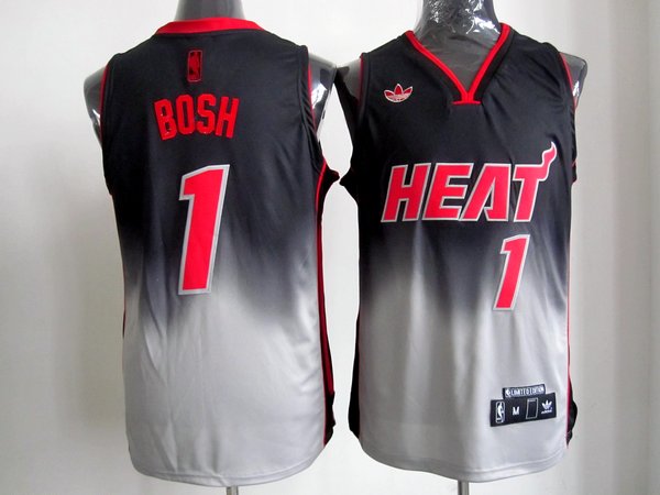  NBA Miami Heat 1 Chris Bosh Fadeaway Fashion Swingman Jersey